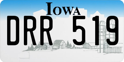 IA license plate DRR519