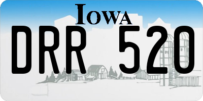 IA license plate DRR520