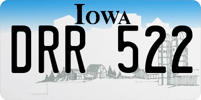 IA license plate DRR522