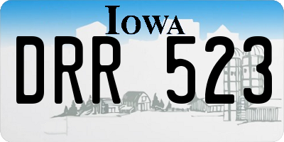 IA license plate DRR523