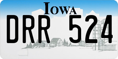 IA license plate DRR524