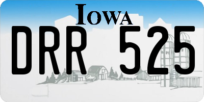 IA license plate DRR525
