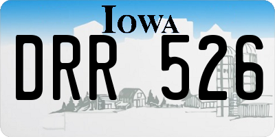 IA license plate DRR526