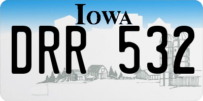 IA license plate DRR532