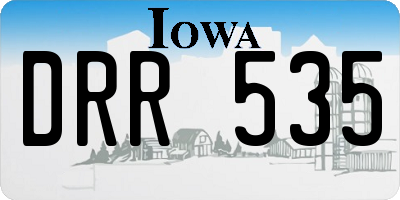 IA license plate DRR535