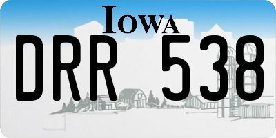 IA license plate DRR538