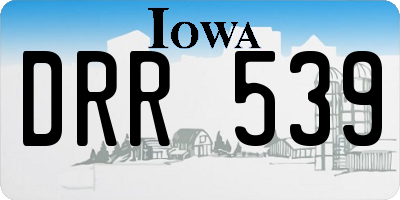 IA license plate DRR539