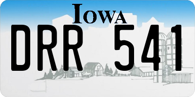 IA license plate DRR541