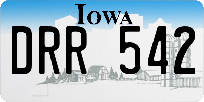 IA license plate DRR542