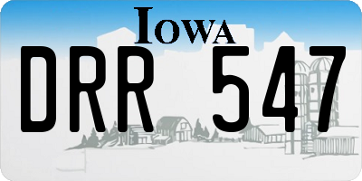 IA license plate DRR547