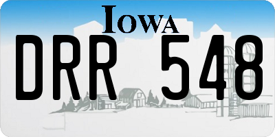 IA license plate DRR548