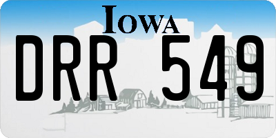 IA license plate DRR549