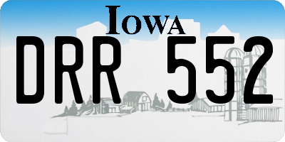 IA license plate DRR552