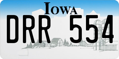 IA license plate DRR554