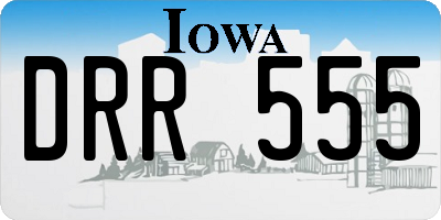 IA license plate DRR555