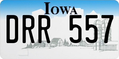 IA license plate DRR557