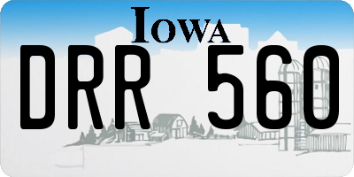 IA license plate DRR560