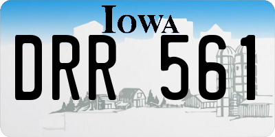 IA license plate DRR561