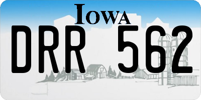 IA license plate DRR562