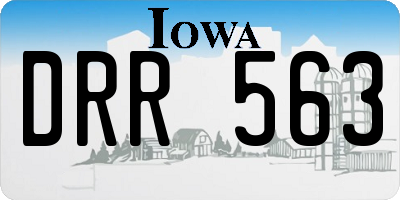 IA license plate DRR563