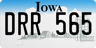IA license plate DRR565