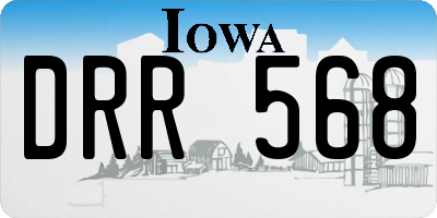 IA license plate DRR568