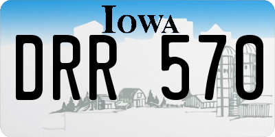 IA license plate DRR570