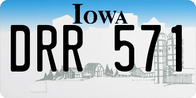 IA license plate DRR571