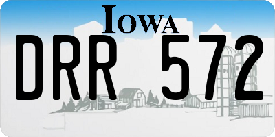 IA license plate DRR572