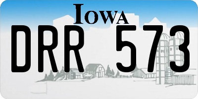 IA license plate DRR573