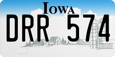 IA license plate DRR574