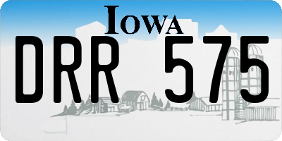 IA license plate DRR575