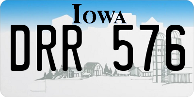 IA license plate DRR576