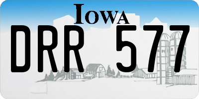 IA license plate DRR577