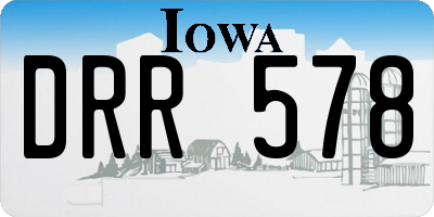 IA license plate DRR578