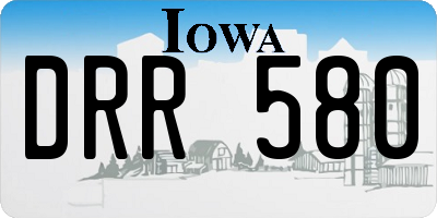 IA license plate DRR580