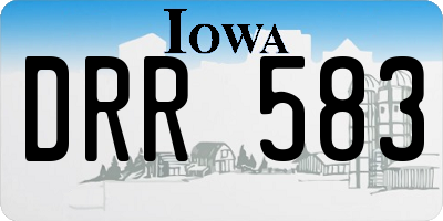 IA license plate DRR583