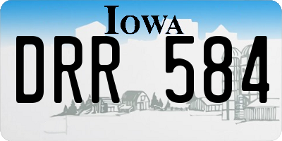 IA license plate DRR584