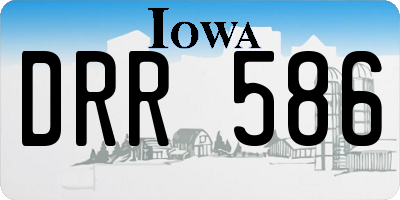 IA license plate DRR586