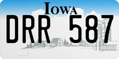 IA license plate DRR587