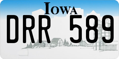 IA license plate DRR589