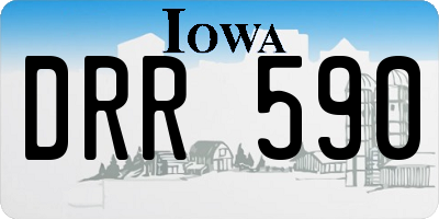 IA license plate DRR590
