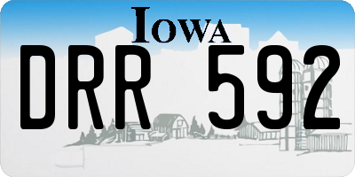 IA license plate DRR592