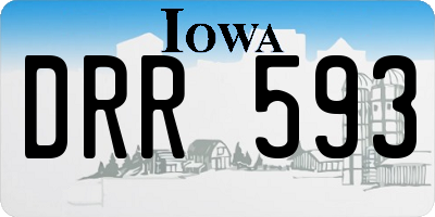 IA license plate DRR593