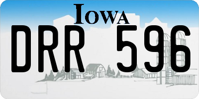 IA license plate DRR596