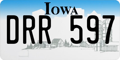 IA license plate DRR597