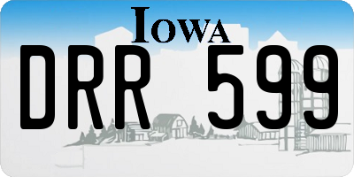 IA license plate DRR599