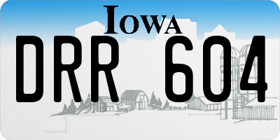 IA license plate DRR604