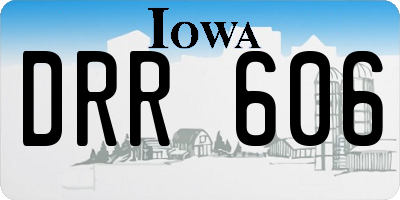 IA license plate DRR606