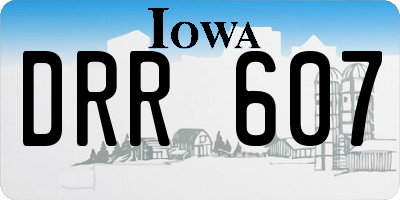 IA license plate DRR607